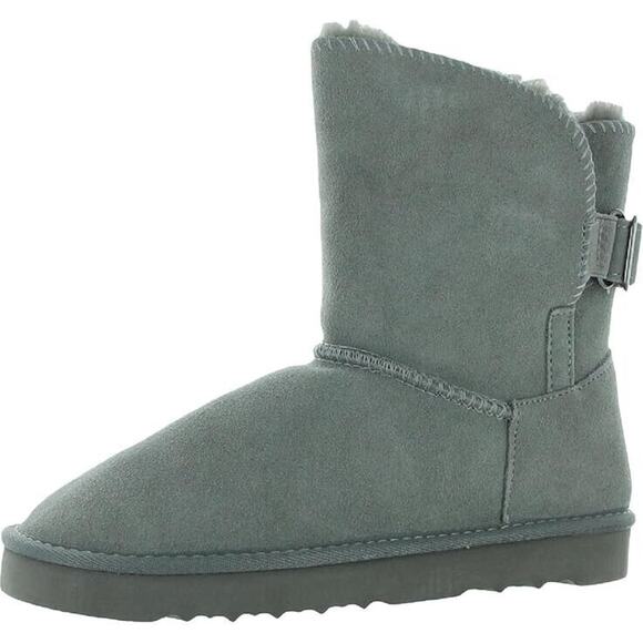 Style & Co. Womens Teenyy Suede Pull On Ankle Boots Gray 7 Medium (B,M) - Picture 1 of 3